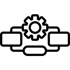 Process Flowchart vector icon illustration of Quality Assurance iconset.
