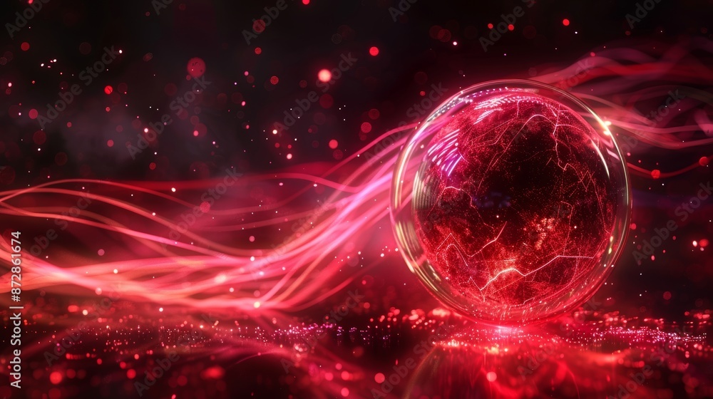 Poster concept for an abstract glowing futuristic energy shield effect.