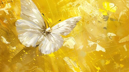 Abstract art prints. Golden grain. Oil on canvas. Brush the paint. Butterflies, modern art. Prints, wallpapers, posters, cards, murals, carpets, hangings, hanging prints.