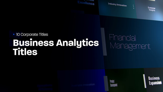 Business Analytics Titles | 10 Motion Titles with Control Panels