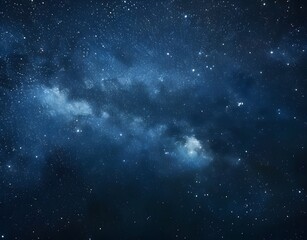 Naklejka premium Night Sky with Starry Galaxy and Nebula