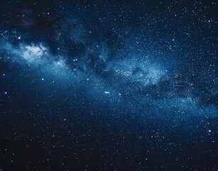 Starry Night Sky with Milky Way Galaxy