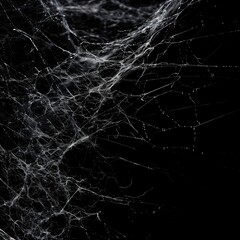 Spooky spider web on a dark background
