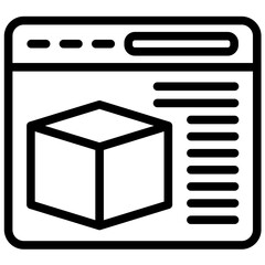 Black Box vector icon illustration of No Code iconset.