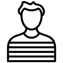Criminal Male vector icon illustration of Law & Legislation iconset.