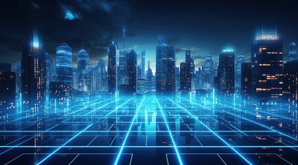 Blue technology style background