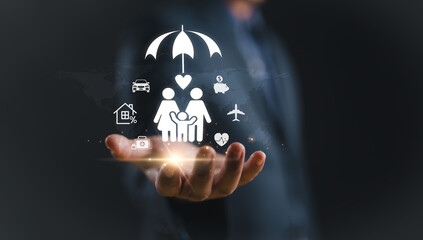 Insurance company clients take out the complete insurance concept. Assurance, insurance, car, real...