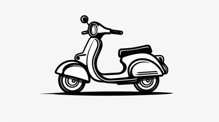 Fototapeta premium vintage cartoon moped
