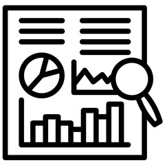 Analysis and Evaluation vector icon illustration of Business Training iconset.