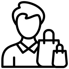 Personal Shopping vector icon illustration of Gig Economy iconset.