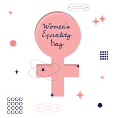 Women's equality day poster. vector illustration