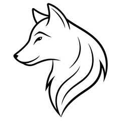 Solid black outline fox head Vector Illustration: Adorable Feline Design