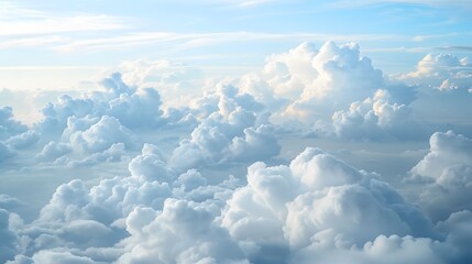 White Cloudscape:  Soft Light And Blue Sky