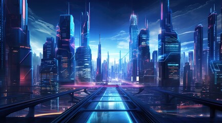 Blue technology style background