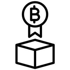 Block Reward vector icon illustration of Cryptocurrency iconset.