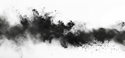 Splashes of charcoal, dotwork grain texture, abstract stipple sand effects