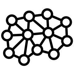 Neural Network vector icon illustration of Robotics iconset.