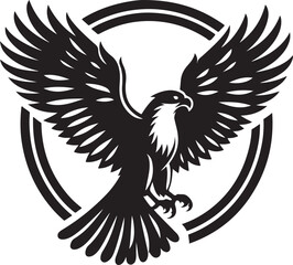 eagle logo silhouette vector art