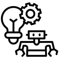 Innovation vector icon illustration of Robotics iconset.
