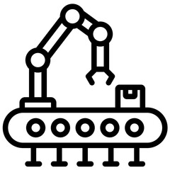Industrial Robot vector icon illustration of Robotics iconset.