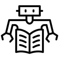 Machine Learning vector icon illustration of Robotics iconset.
