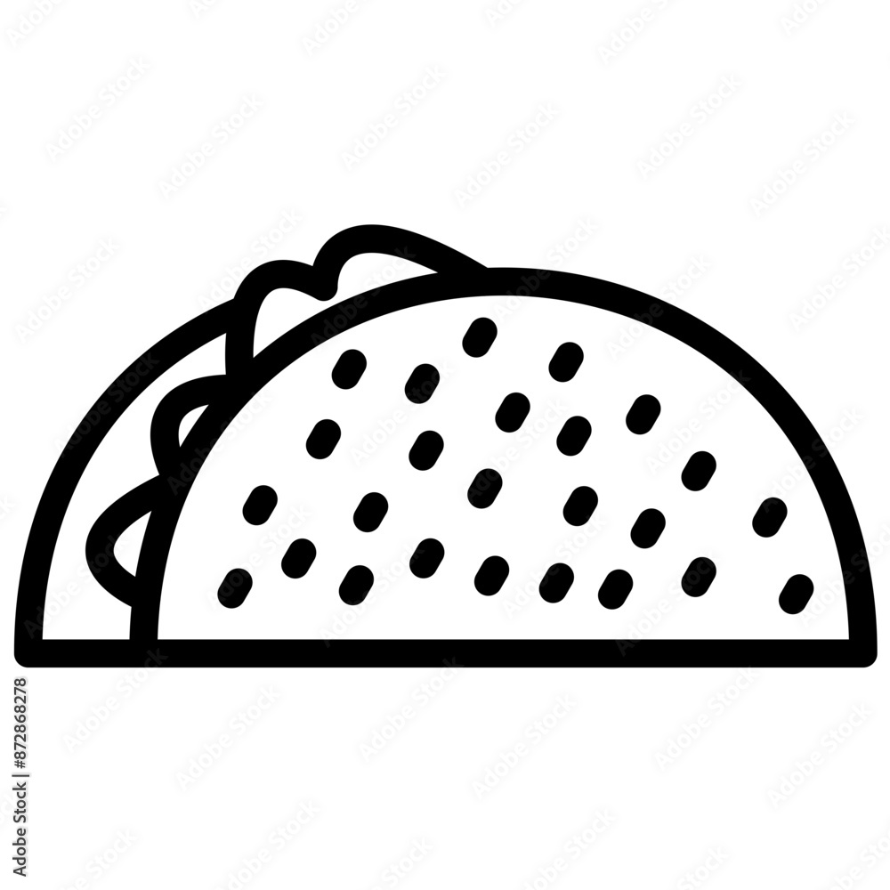 Canvas Prints Taco Bar vector icon illustration of Catering iconset.