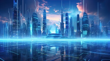 Blue technology style background