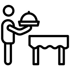 Server vector icon illustration of Catering iconset.