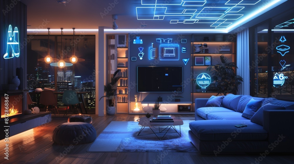 Aufkleber Developing a smart home and Internet of Things system for a residential household. Developing an app to control IOT devices using smartphones.