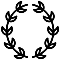 Fototapeta premium Laurel Wreath vector icon illustration of Achievements iconset.