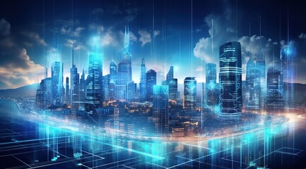 Blue technology style background