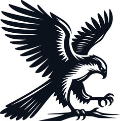 eagle logo silhouette vector art