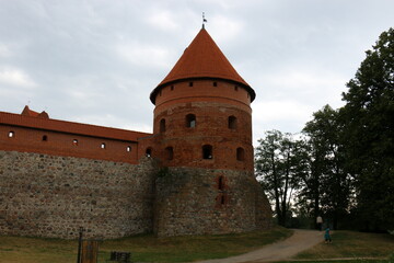 Trakai Lithuania 01 07 2024 . Trakai island castle of the Lithuanian princes on the island of Lake Galve