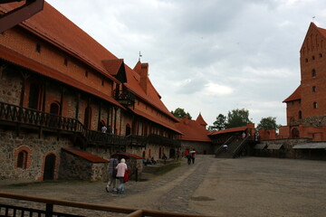 Trakai Lithuania 01 07 2024 . Trakai island castle of the Lithuanian princes on the island of Lake Galve