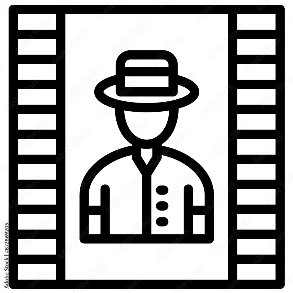 Wall mural western film vector icon illustration of filmmaking iconset.