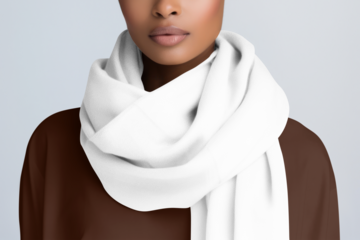 Scarf png mockup, transparent design