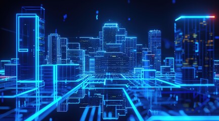 Blue technology style background