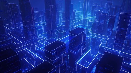 Blue technology style background