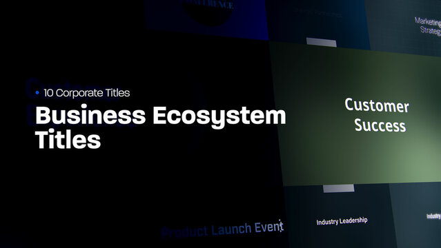 Business Ecosystem Titles | 10 Motion Titles with Control Panels