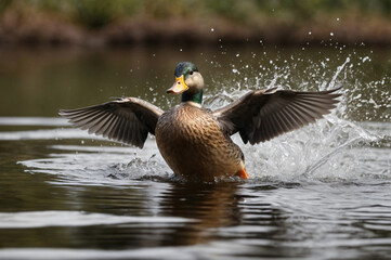 Obraz premium duck on the water
