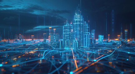 Blue technology style background