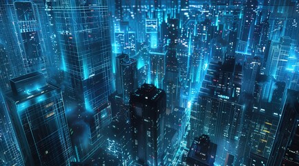 Blue technology style background