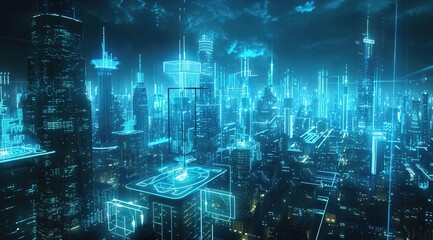 Blue technology style background