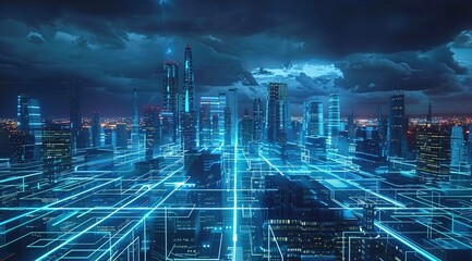 Blue technology style background