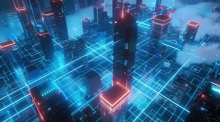 Blue technology style background