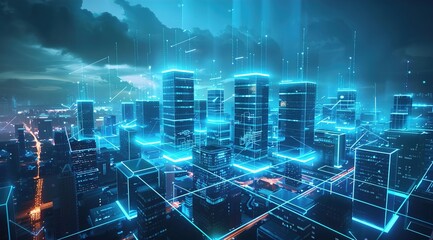 Blue technology style background