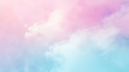 Wallpaper or web banner background, soft gradient from pink to blue, fluffy texture effect. Generative AI
