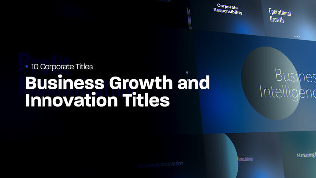 Business Growth and Innovation Titles | 10 Motion Titles with Control Panels