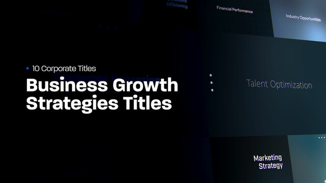 Business Growth Strategies Titles | 10 Motion Titles with Control Panels