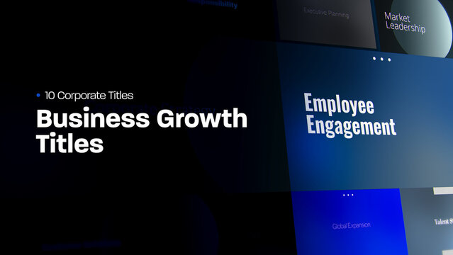 Business Growth Titles | 10 Motion Titles with Control Panels